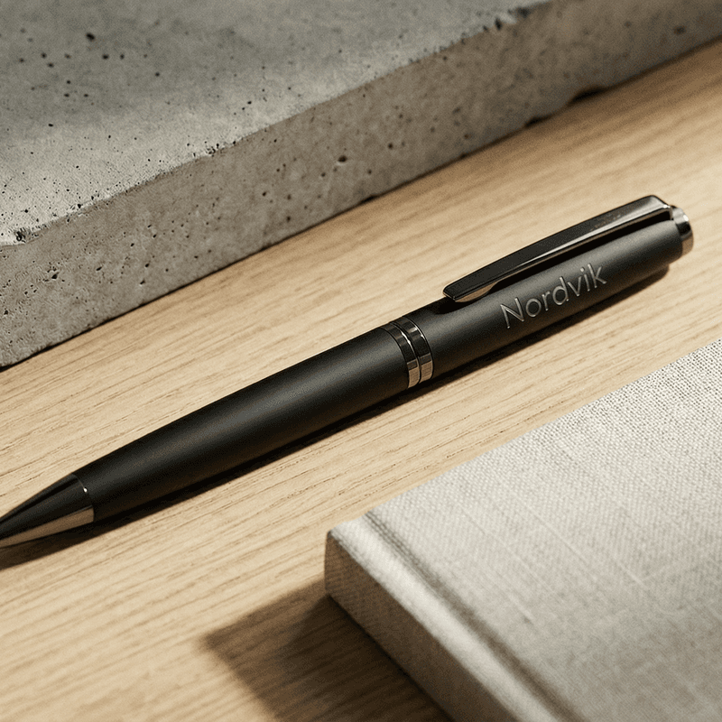 Nordvik pen mat zwart